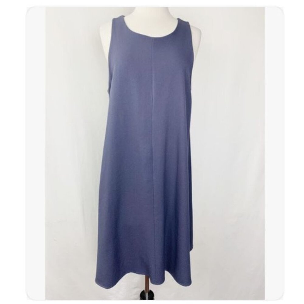 Anthropologie A-Line Sheath Dress Large EUC! Eggplant Keyhole Back